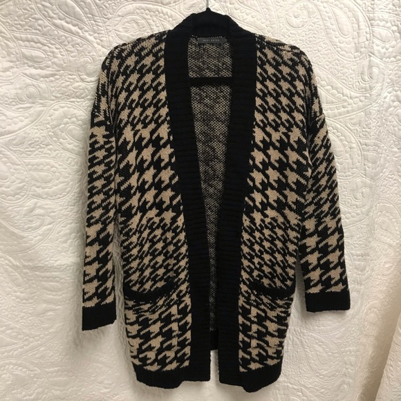 HOUNDSTOOTH CARDIGAN BROWN & BLACK - Picture 2 of 6